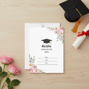 Postal Personalized Graduation Postcard for Her – Custom 