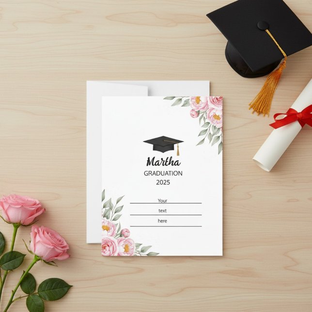 Postal Personalized Graduation Postcard for Her – Custom  (Subido por el creador)