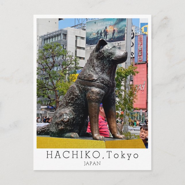 Postal Personalized, Greetings from TOKYO, Hachiko, Japan (Anverso)