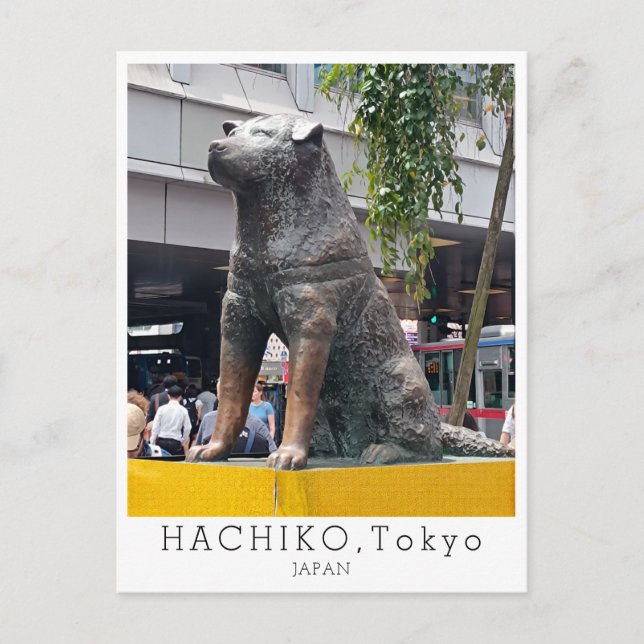 Postal Personalized, Greetings from TOKYO, Hachiko, Japan (Anverso)