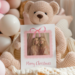 Postal Personalized Merry Christmas Family Photo Postcard