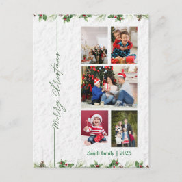 Postal Personlized Merry Christmas Photo 