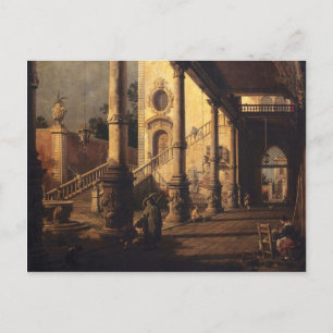 Postal Perspectiva con un Portico