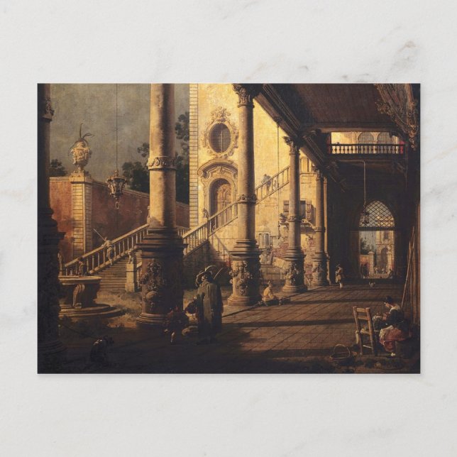 Postal Perspectiva con un Portico (Anverso)