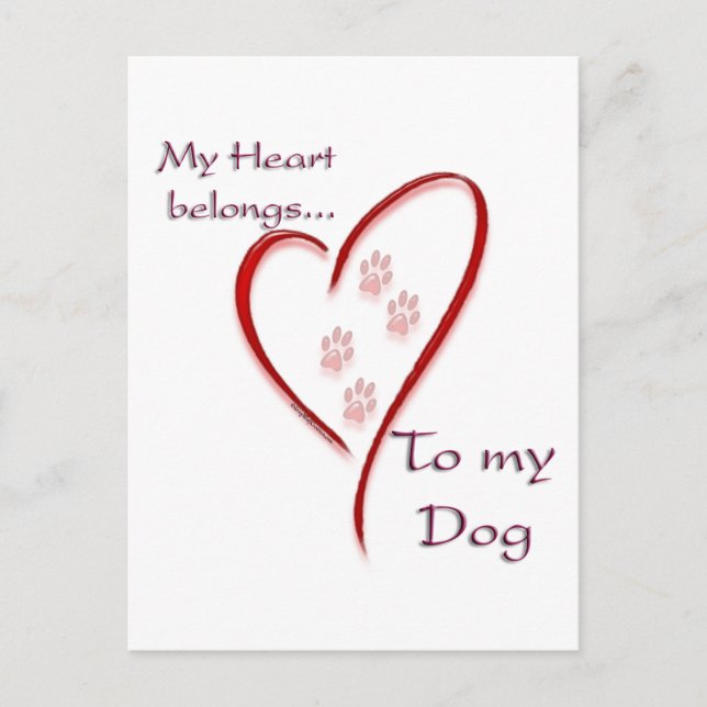 Postal Pertenece al corazón del perro (Anverso)