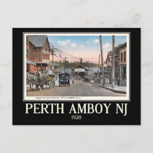Postal Perth Amboy, Nueva Jersey, Vintage
