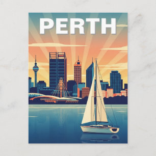 Postal Perth Australia Horizonte de Viaje