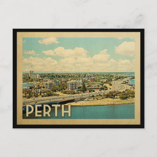 Postal Perth Australia Vintage Travel