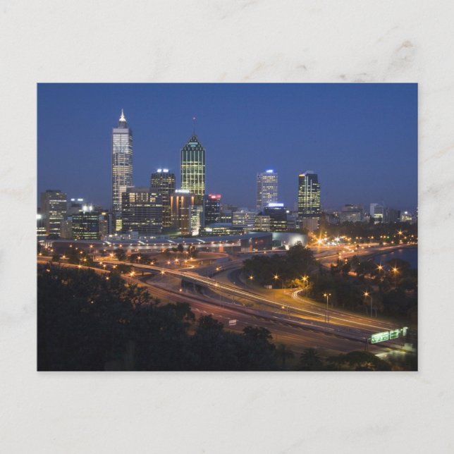 Postal Perth, Australia. Vista del centro de Perth desde (Anverso)