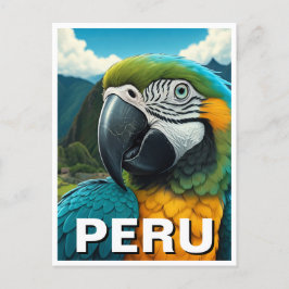 Postal Perú Macaw