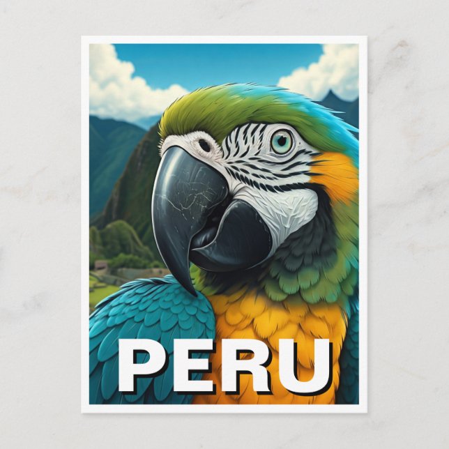 Postal Perú Macaw (Anverso)