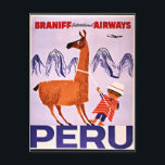 Postal Perú Viaje Vintage<br><div class="desc">Postal de viaje vintage de Perú</div>