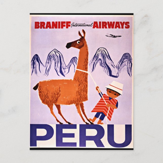 Postal Perú Viaje Vintage (Anverso)