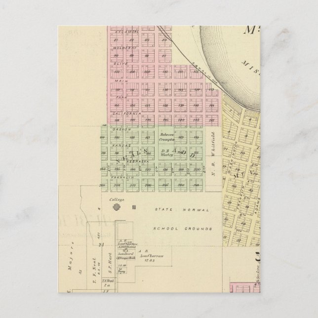 Postal Perú y Monte Vernon, Nebraska (Anverso)