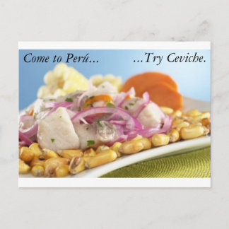 Postal peruana de ceviche