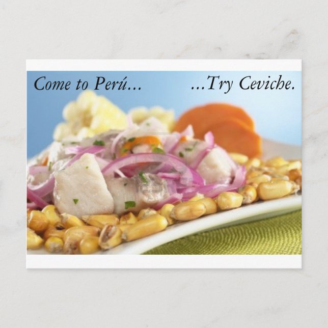 Postal peruana de ceviche (Anverso)