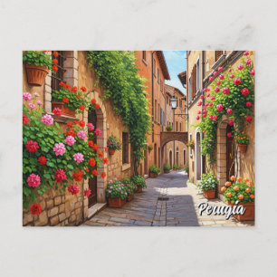Postal Perugia Italia Viajes