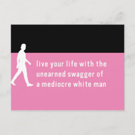 Postal Perversión desconocida del hombre blanco mediocre