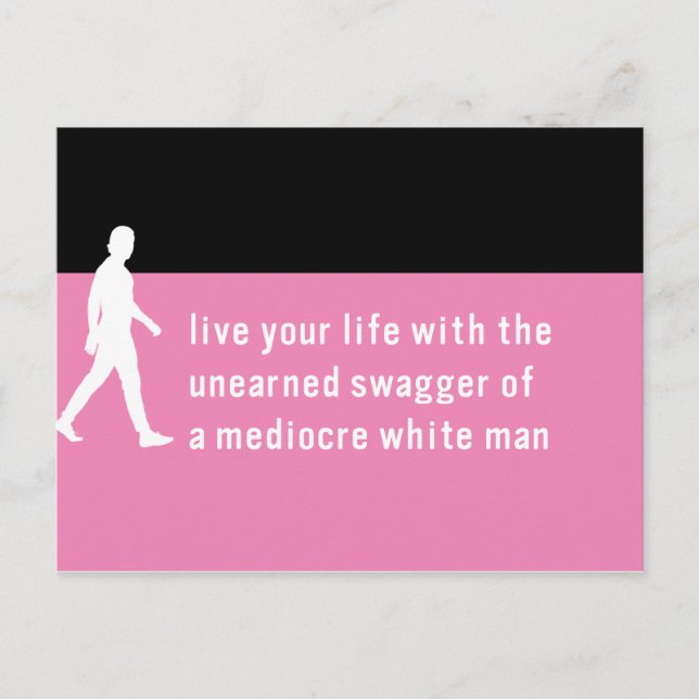 Postal Perversión desconocida del hombre blanco mediocre  (Anverso)