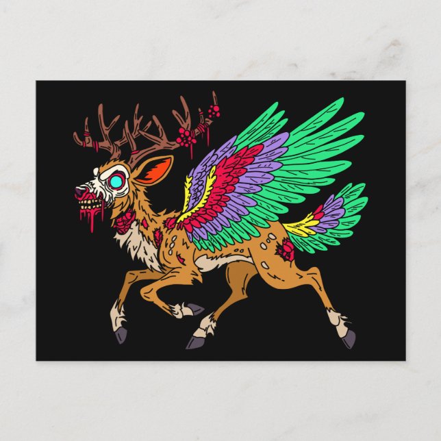 Postal Peryton Zombie (Anverso)