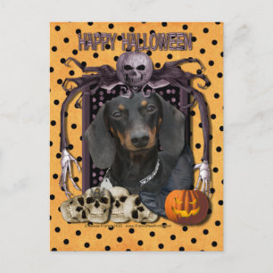 Postal Pesadilla de Halloween - Dachshund - Winston