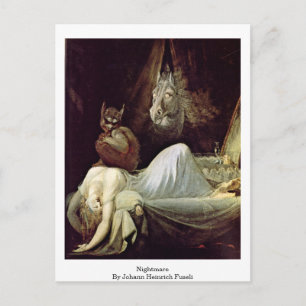Postal Pesadilla Por Johann Heinrich Fuseli