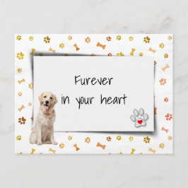 Postal Pésame por la pérdida de un Golden Retriever