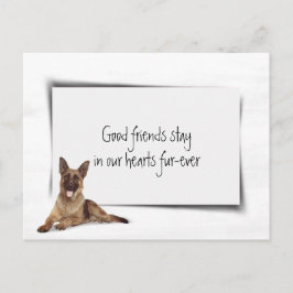 Postal Pésame por la pérdida de un Pastor Alemán