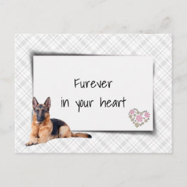 Postal Pésame por la pérdida de un Pastor Alemán