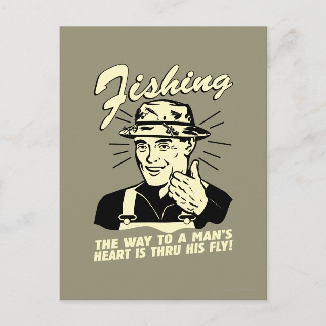 Postal Pesca: A través de su mosca (Anverso)