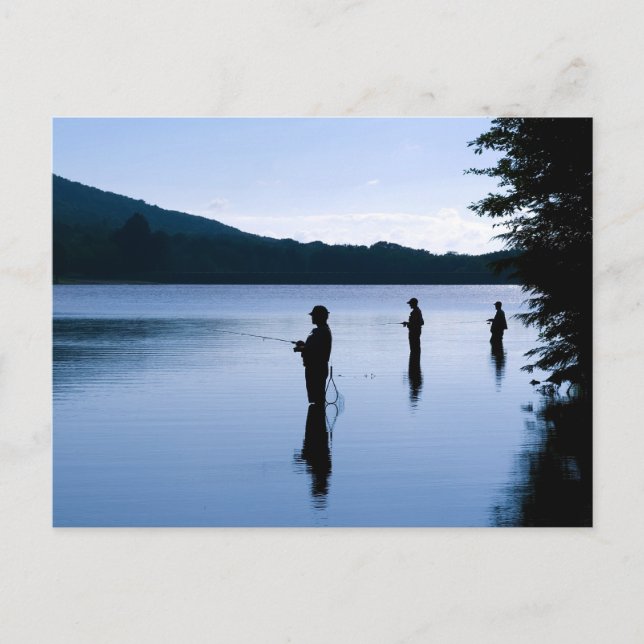 Postal Pesca al amanecer (Anverso)