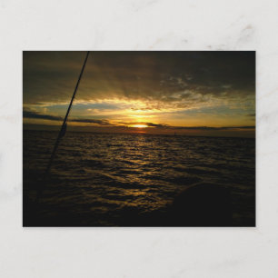 Postal Pesca al atardecer
