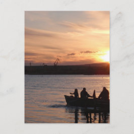 Postal Pesca al atardecer