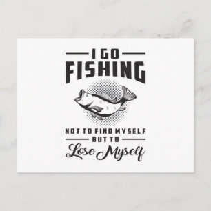Postal Pesca Amo Pescado Pesca Rod Pescador Regalo Idea