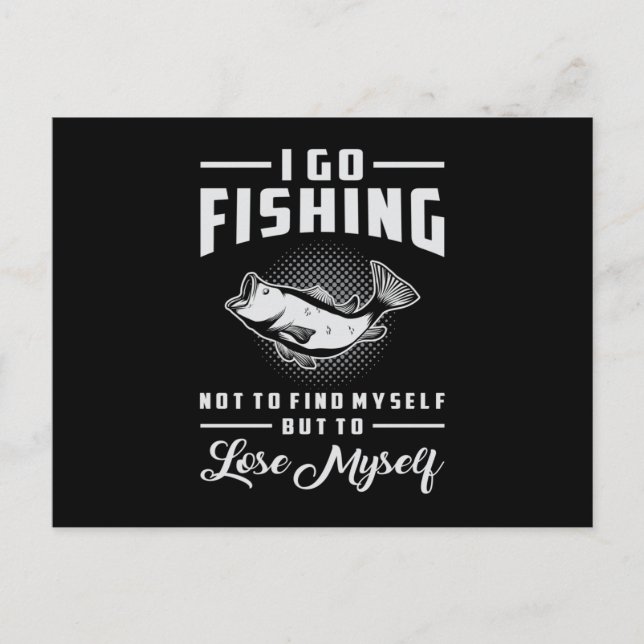 Postal Pesca Amo Pescado Pescador Rod Pescador Gracioso R (Anverso)