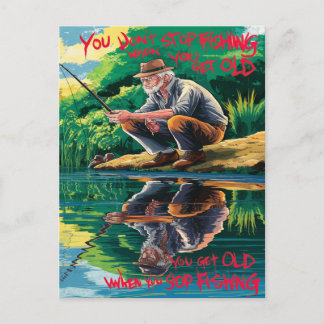 Postal Pesca con edad