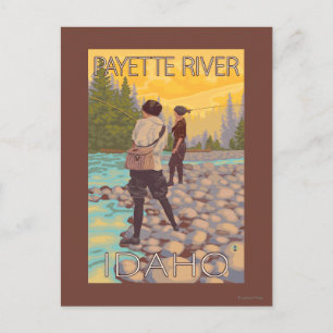 Postal Pesca con mosca - Río Payette, Idaho