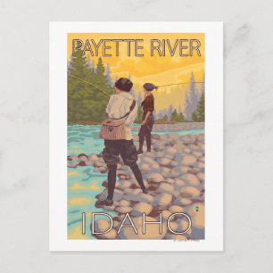 Postal Pesca con mosca - Río Payette, Idaho