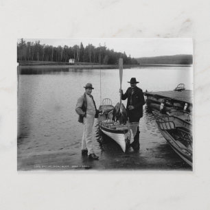 Postal Pesca de Bajo Negro Gogebico en el Lago 1898