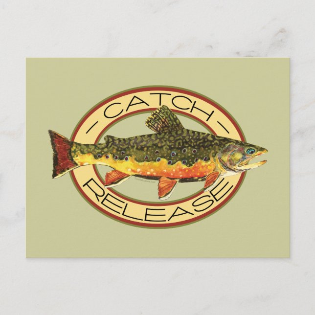 Postal Pesca de captura y liberación (Anverso)