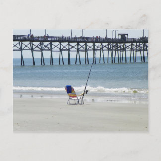Postal Pesca de cartas en la playa de Oak Island
