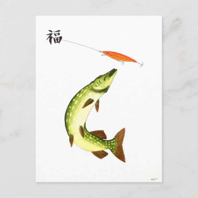 Postal Pesca de cerdos (Anverso)