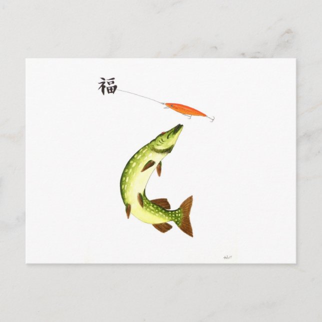 Postal Pesca de cerdos (Anverso)