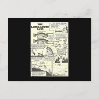 Postal Pesca de historietas de libro de historietas barba