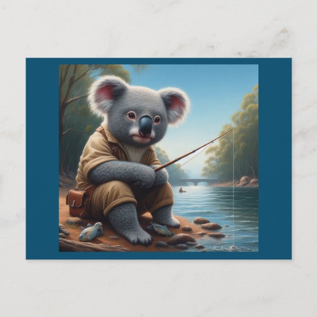 Postal Pesca de Koala (Anverso)