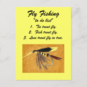 Postal Pesca de mosca "para hacer la lista" Postcard "mcg