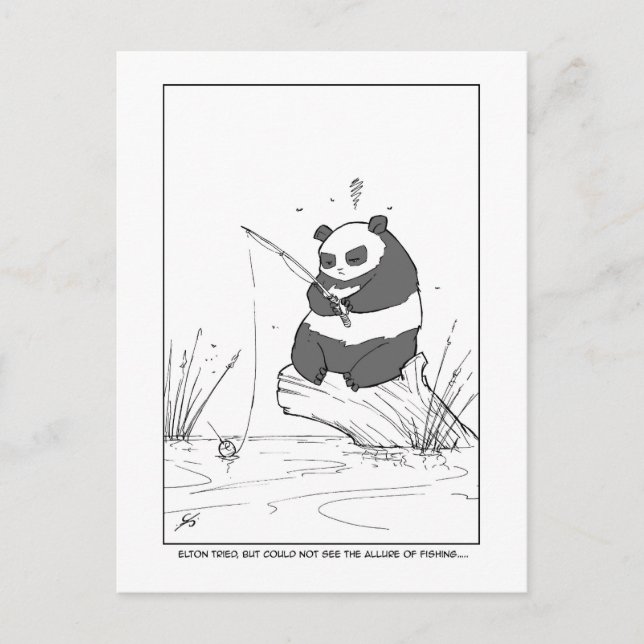 Postal Pesca de Panda (Anverso)
