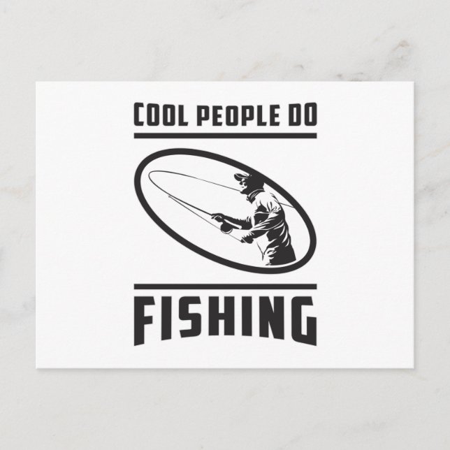 Postal Pesca de pescadores Pesca Rod Graciosa Idea de reg (Anverso)