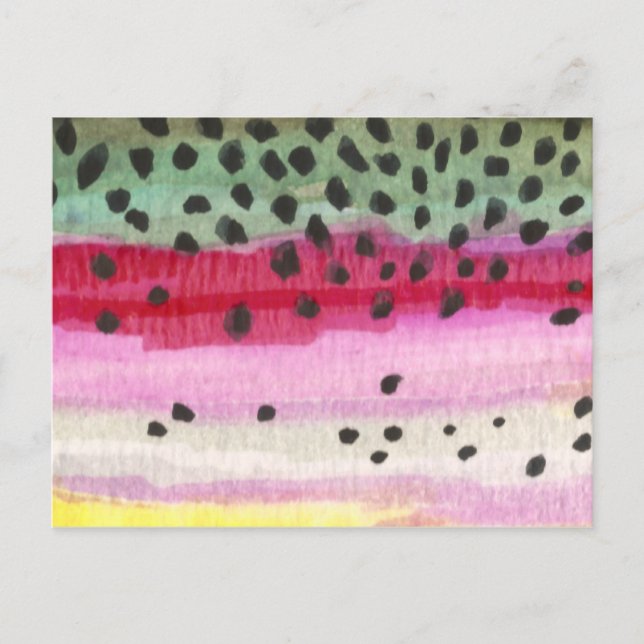 Postal Pesca de trucha arco iris (Anverso)