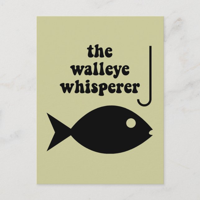 Postal pesca de walleye whisperer (Anverso)